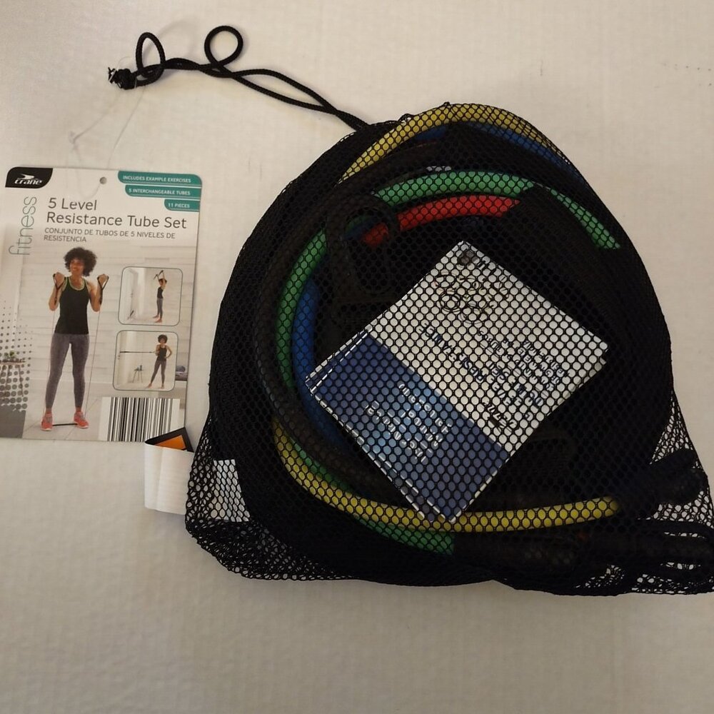 CRANE-5 LEVEL RESISTANCE TUBE SET-11 PIECES- BRAND NEW